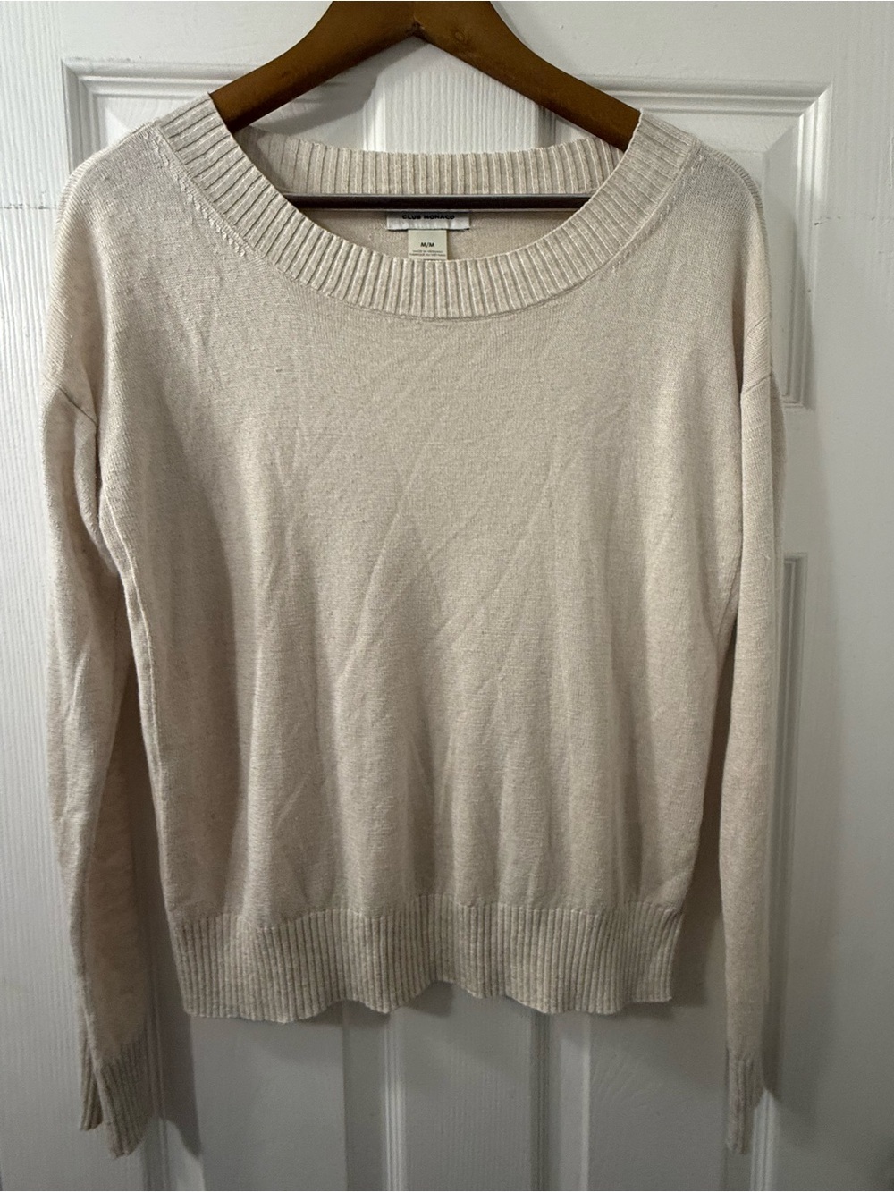 Club Monaco Classic Cream Crewneck Women's Sweater